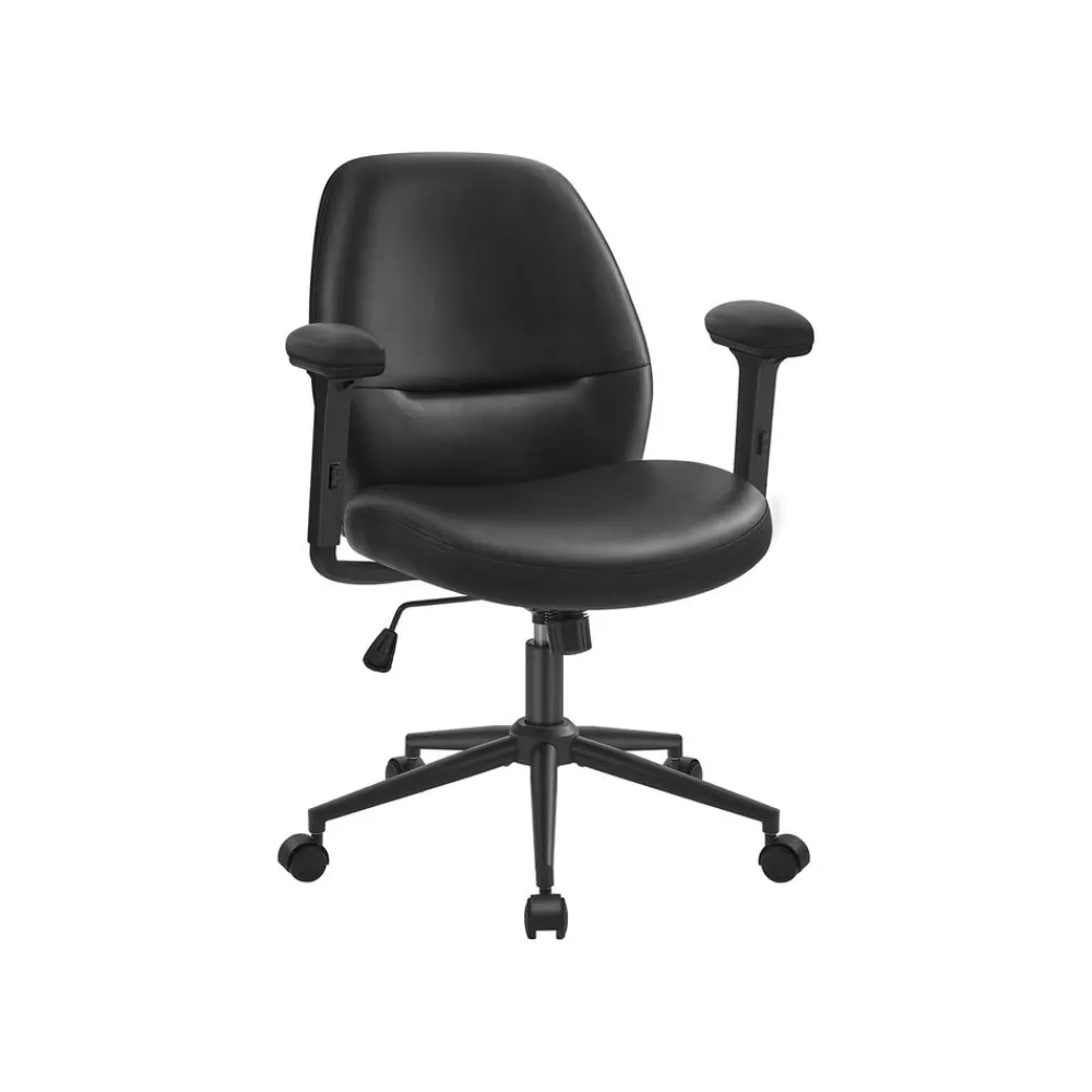 Chaise de bureau pivotante tissu coton-lin rose bonbon-SONGMICS HOME Best