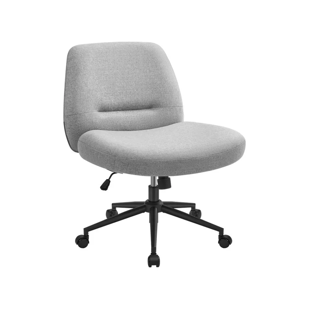 Chaise de bureau tissu coton-lin gris tourterelle-SONGMICS HOME Sale