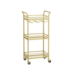 Chariot à 3 niveaux noir-SONGMICS HOME Discount