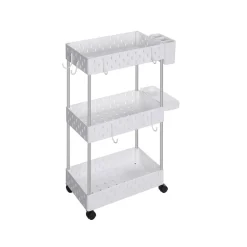 Chariot ３ niveaux blanc-SONGMICS HOME New