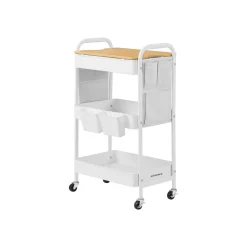 Chariot de rangement à 3 niveaux noir d’encre-SONGMICS HOME