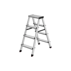 Échelle avec 4 marches charge 150 kg gris argent et noir d'encre-SONGMICS HOME Sale