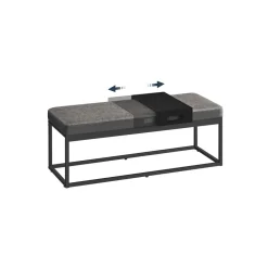 Collection - banc en acier capacité 300 kg marron noisette-SONGMICS HOME Outlet