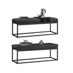 Collection - banc en acier capacité 300 kg marron noisette-SONGMICS HOME Outlet