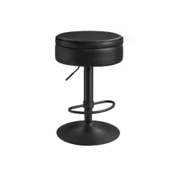 Collection EKHO - tabouret de bar pivotant à 360° avec rangement noir d’encre-SONGMICS HOME New