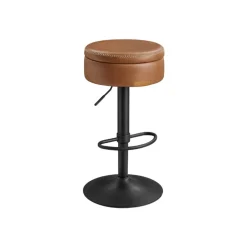 Collection EKHO - tabouret de bar pivotant à 360° avec rangement noir d’encre-SONGMICS HOME New