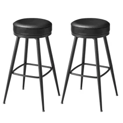 EKHO 2 tabourets de bar pivotant à 360° hauteur 76 cm marron caramel-SONGMICS HOME