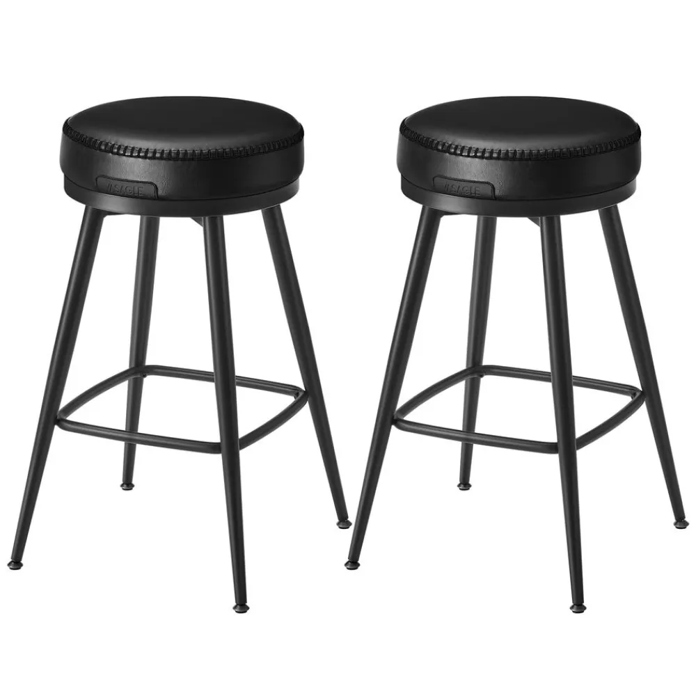 EKHO 2 tabourets de bar pivotant à 360° hauteur 76 cm marron caramel-SONGMICS HOME