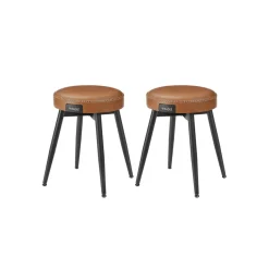 EKHO 2 Tabourets de salle à manger moderne mi-siècle marron caramel-SONGMICS HOME Hot