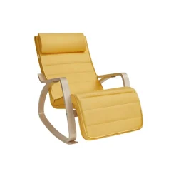 Fauteuil à bascule beige-SONGMICS HOME Discount