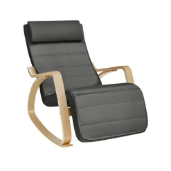 Fauteuil à bascule beige-SONGMICS HOME Discount