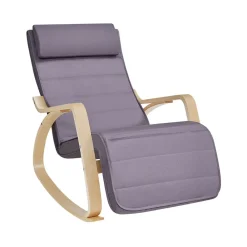 Fauteuil à bascule beige-SONGMICS HOME Discount