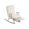 Fauteuil à Bascule Blanc Crème-SONGMICS HOME Discount