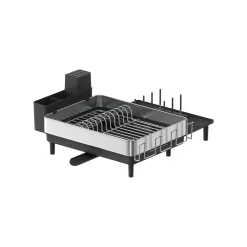 Égouttoir à vaisselle en inox avec bec tournant argent et noir-SONGMICS HOME Sale