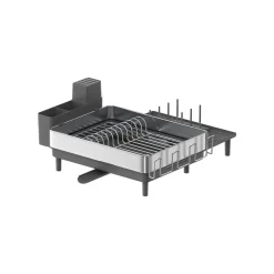 Égouttoir à vaisselle en inox avec bec tournant argent et noir-SONGMICS HOME Sale