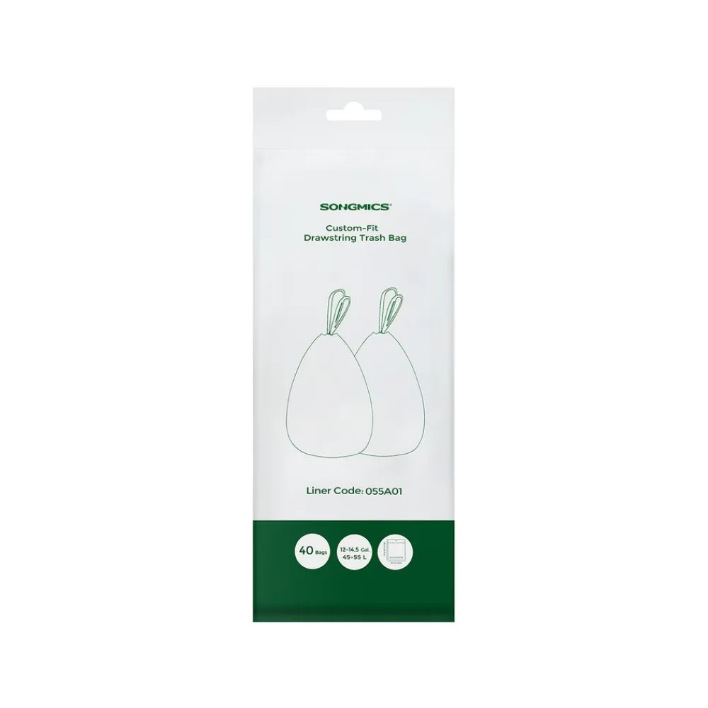55L Sacs poubelle à cordon 40 pièces-SONGMICS HOME