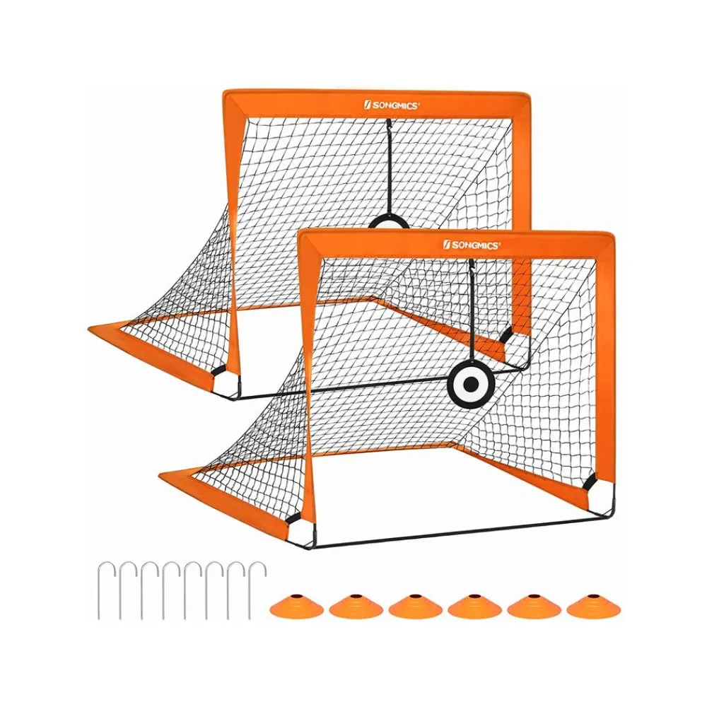 Lot de 2 Cage de Football pour Enfant-SONGMICS HOME Outlet