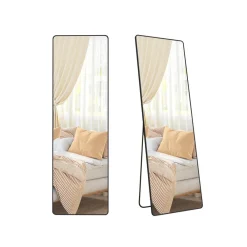 Miroir intégral 160 x 50 cm cadre en alliage d’aluminium noir d’encre-SONGMICS HOME Best