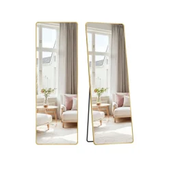 Miroir intégral 160 x 50 cm cadre en alliage d’aluminium noir d’encre-SONGMICS HOME Best