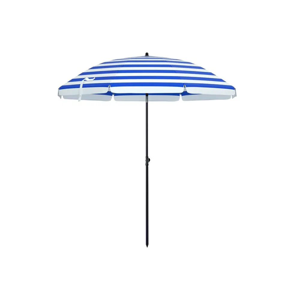 Parasol Ø 160 cm bleu blanc-SONGMICS HOME Best