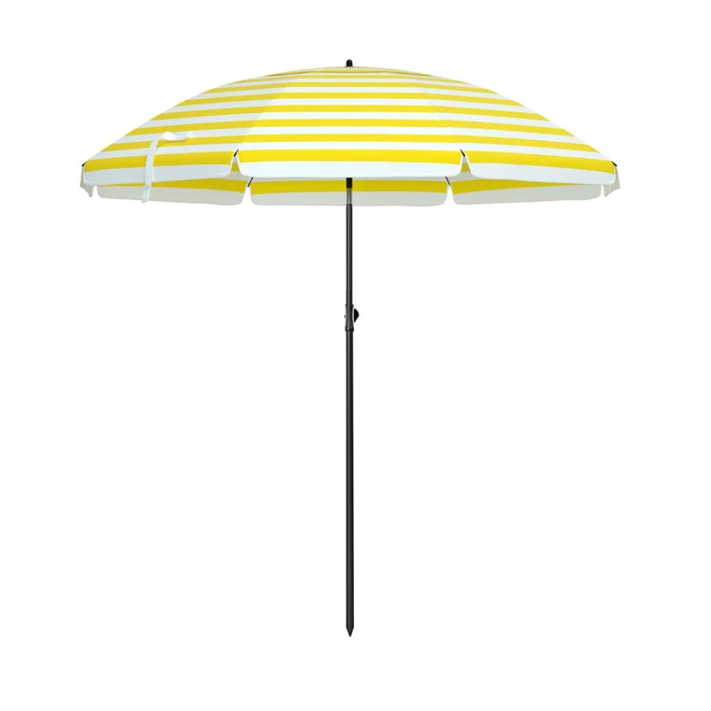 Parasol Ø 160 cm bleu blanc-SONGMICS HOME Best
