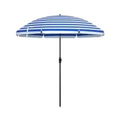 Parasol Ø 160 cm bleu blanc-SONGMICS HOME Best