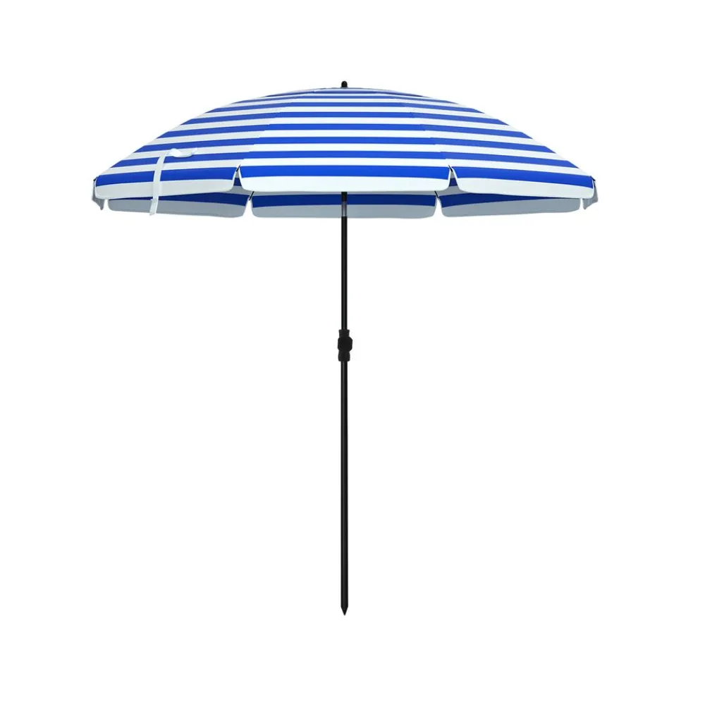 Parasol Ø 160 cm bleu blanc-SONGMICS HOME Best