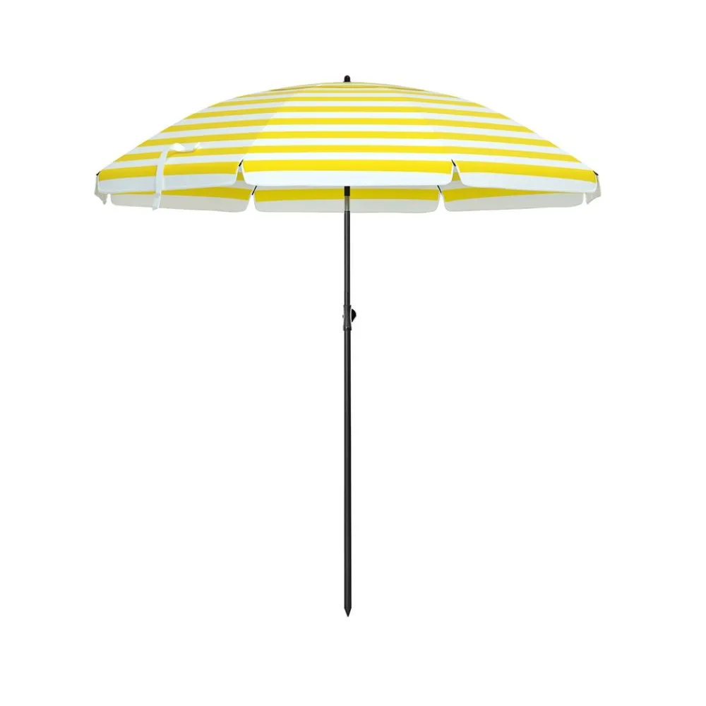 Parasol Ø 160 cm bleu blanc-SONGMICS HOME Best