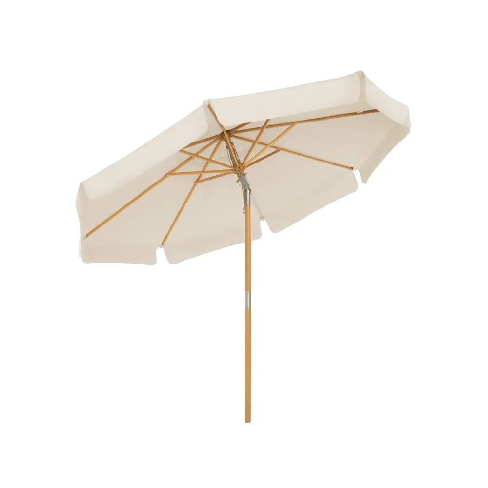 Parasol bois Ø2,7 m beige-SONGMICS HOME Outlet