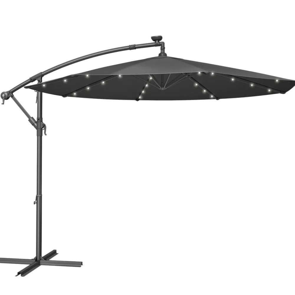 Parasol déporté avec LED-SONGMICS HOME Discount