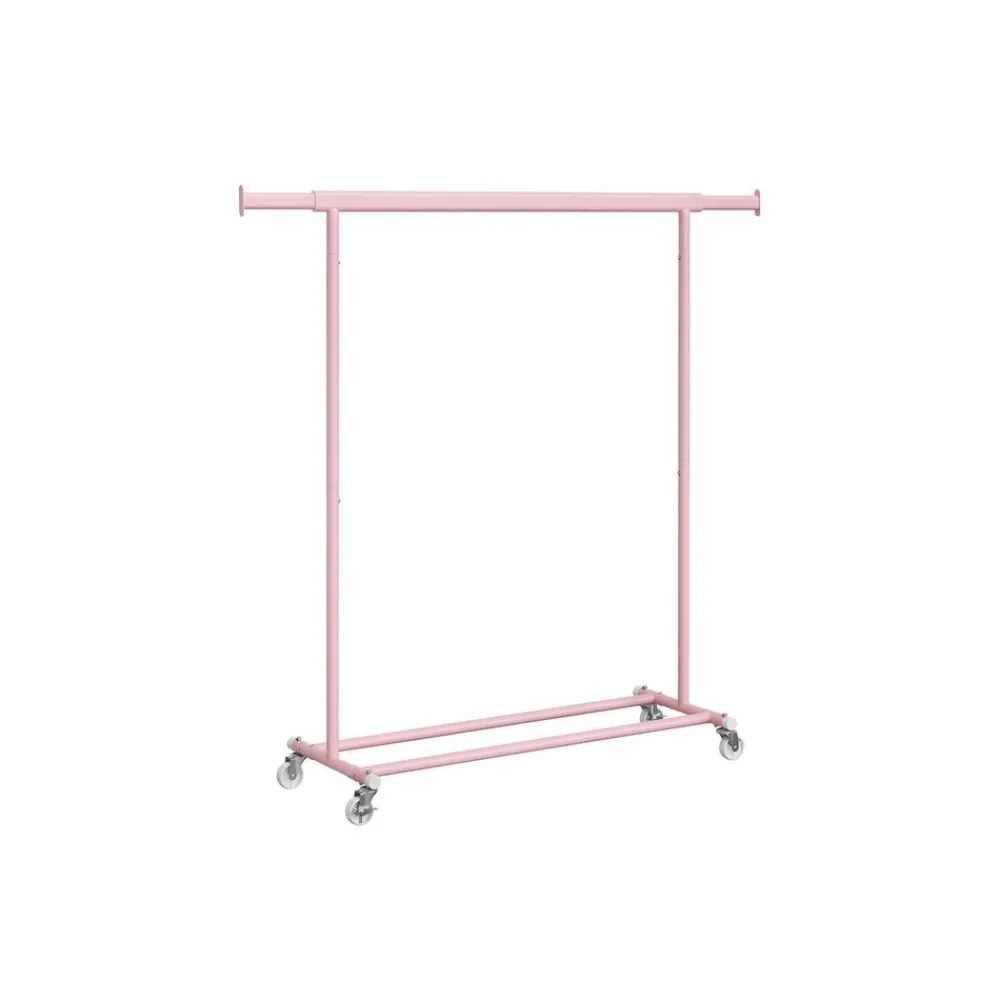Portant à vêtements avec roulettes capacité 90 kg rose bonbon-SONGMICS HOME Outlet
