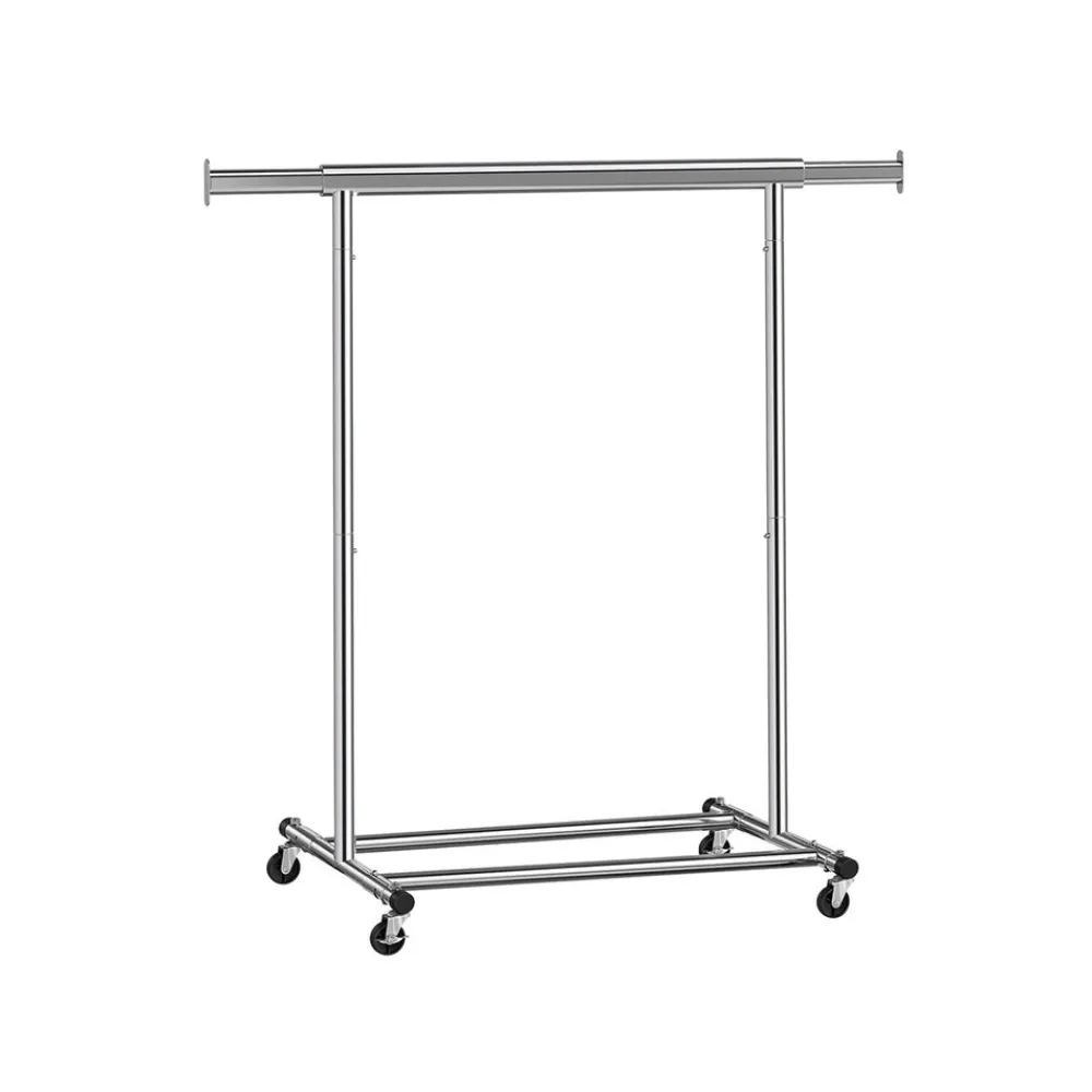 Portant à vêtements avec roulettes capacité 90 kg rose bonbon-SONGMICS HOME Outlet