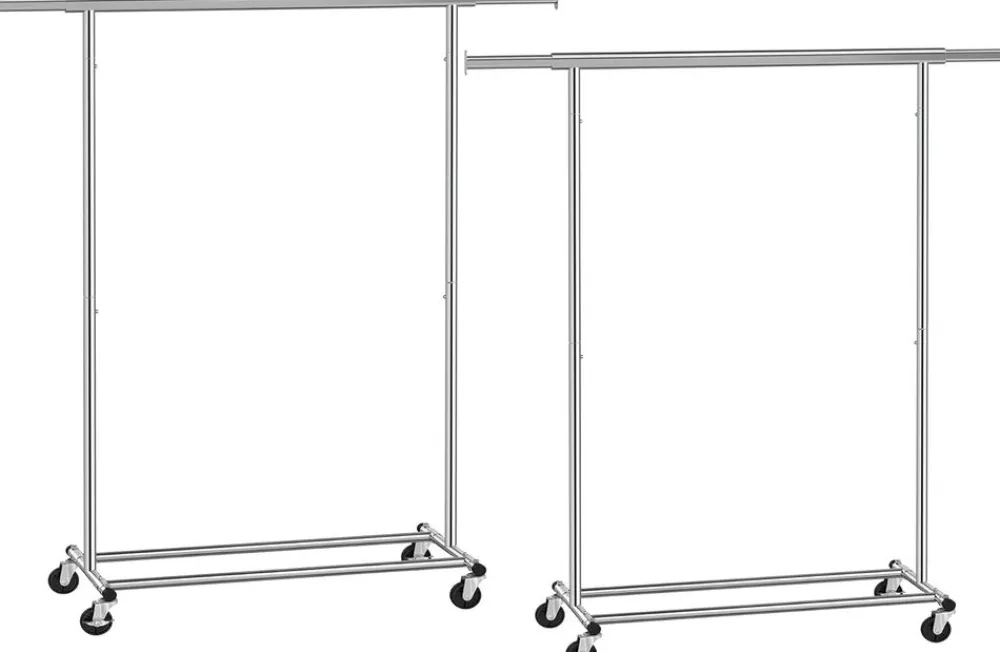 Portant à vêtements avec roulettes capacité 90 kg rose bonbon-SONGMICS HOME Outlet