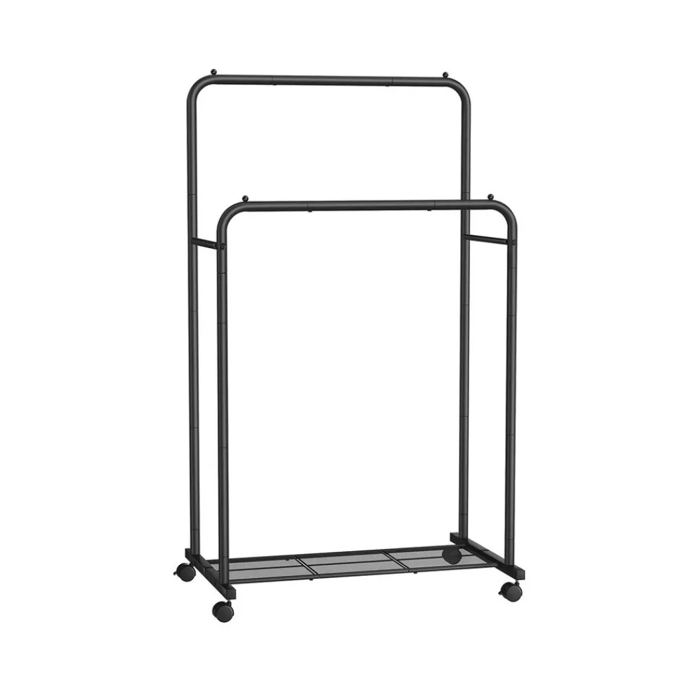 Porte-vêtement en métal 2 barres avec roulettes-SONGMICS HOME Online