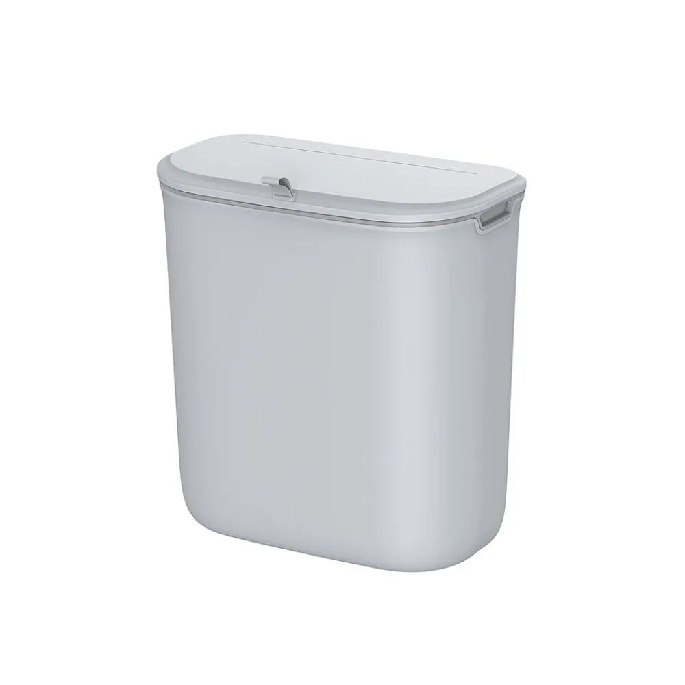 Poubelle de cuisine suspendue 9L gris-SONGMICS HOME New