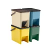Poubelles de tri pour la cuisine lot de 4 20L jaune bleu beige et vert-SONGMICS HOME Online