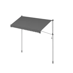 Store banne rétractable 350 x 120 cm avec manivelle gris anthracite-SONGMICS HOME Sale