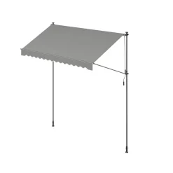 Store banne rétractable 350 x 120 cm avec manivelle gris anthracite-SONGMICS HOME Sale