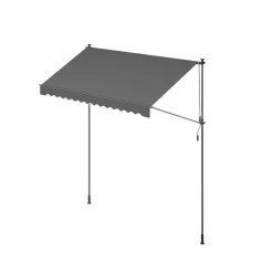 Store banne rétractable 350 x 120 cm avec manivelle gris anthracite-SONGMICS HOME Sale