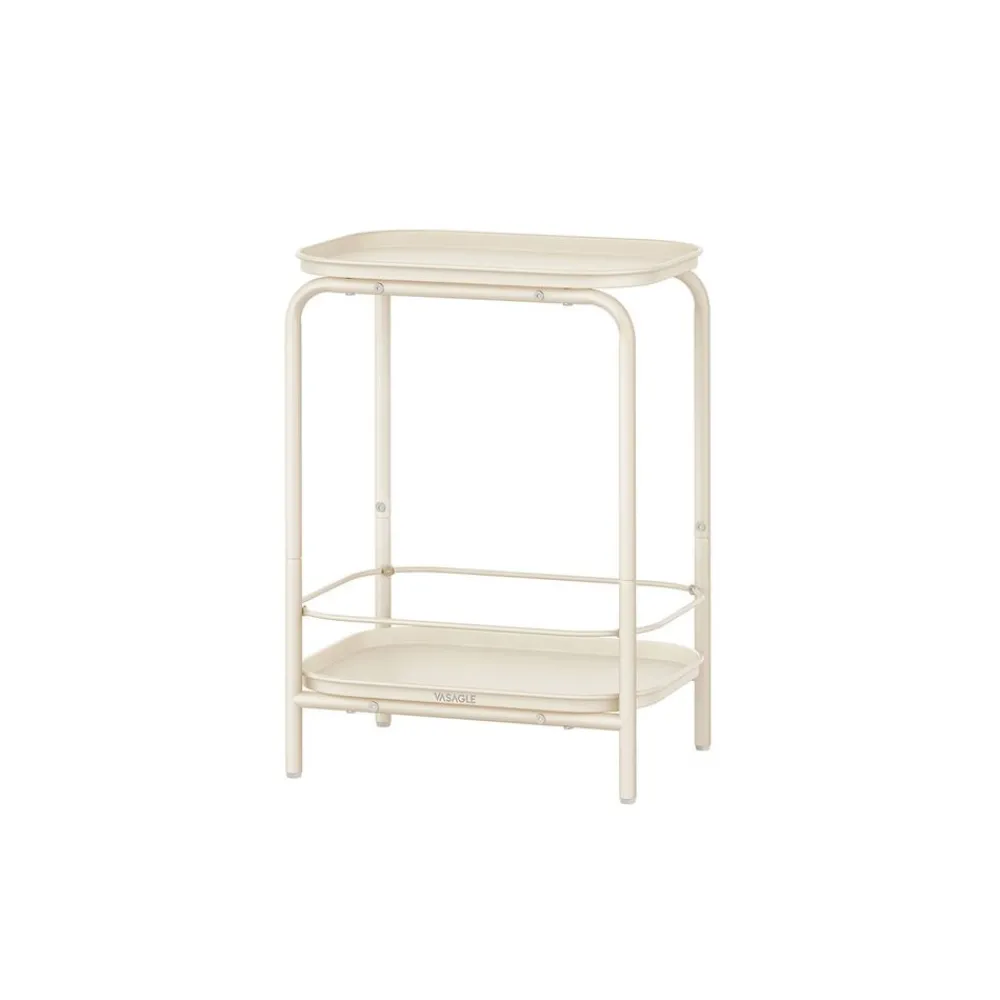 Table d’appoint à 2 niveaux en métal noir d'encre-SONGMICS HOME