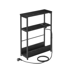 Table d’appoint fine multiprise 3 niveaux marron rustique-SONGMICS HOME Best