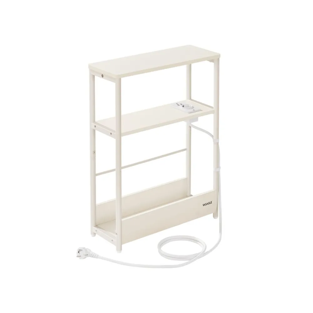 Table d’appoint fine multiprise 3 niveaux marron rustique-SONGMICS HOME Best