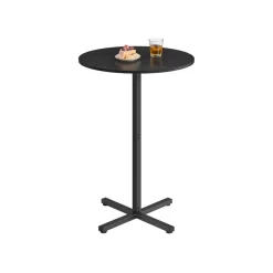 Table de bar haute cadre en métal 60 x 60 x 104,5 cm pour 2-3 personnes noir boisé-SONGMICS HOME Sale