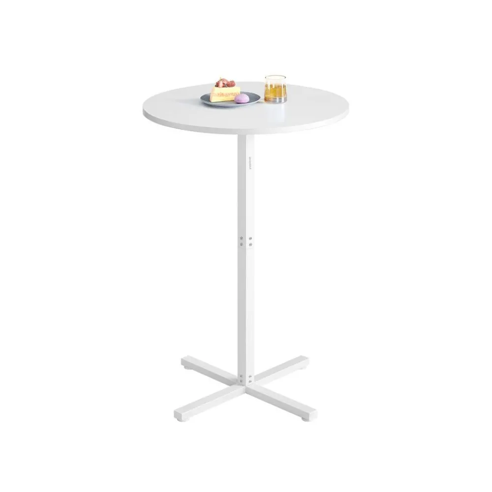 Table de bar haute cadre en métal 60 x 60 x 104,5 cm pour 2-3 personnes noir boisé-SONGMICS HOME Sale