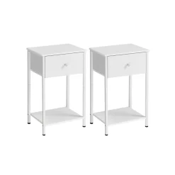 Table de chevet avec tiroir en tissu et étagère marron boisé-SONGMICS HOME Online