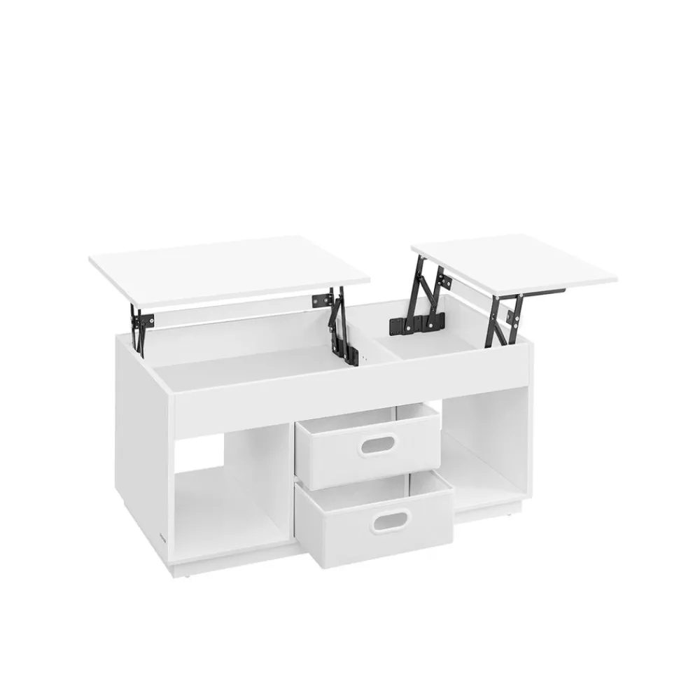 Table de Salon Relevable avec 2 Tiroirs et Compartiments Cachés-SONGMICS HOME Hot