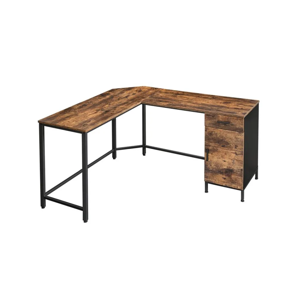 Table en forme de L avec tiroir-SONGMICS HOME