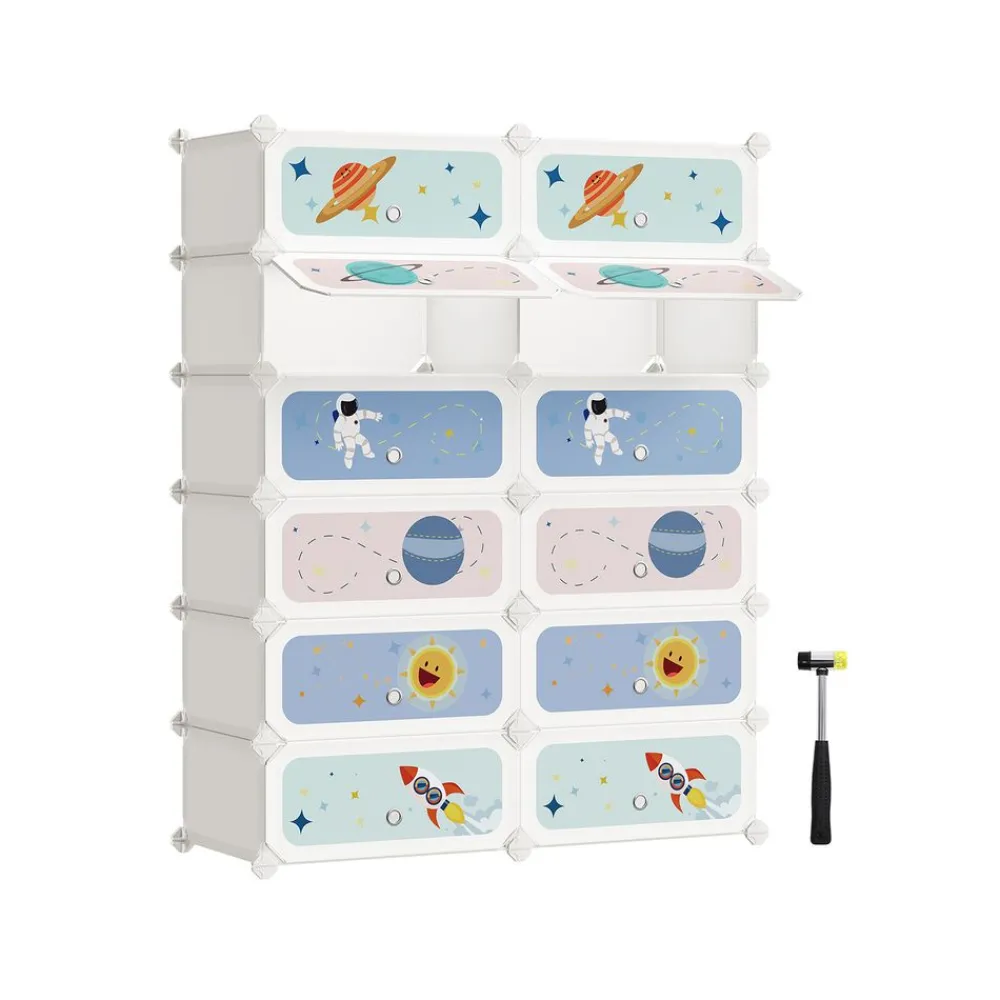 Étagère à chaussures modulable enfants bleu clair-SONGMICS HOME New