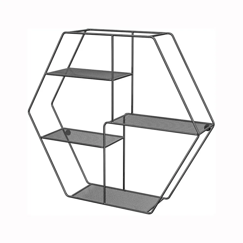 Étagère murale hexagonale noir-SONGMICS HOME New