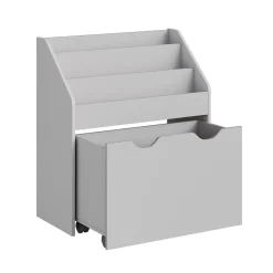 Étagère pour jouets 3 compartiments 1 boîte gris tourterelle-SONGMICS HOME Outlet
